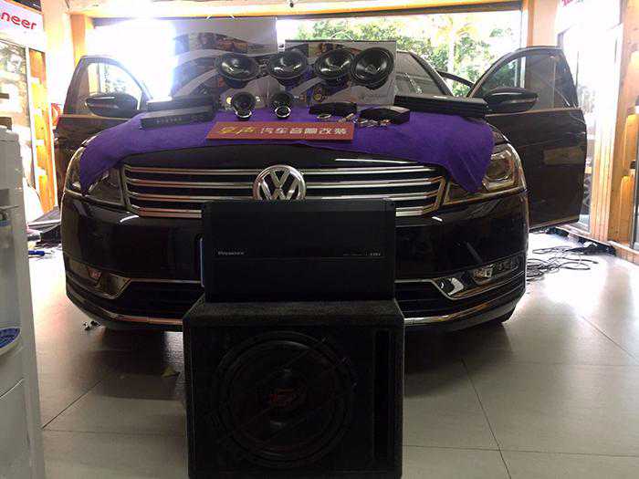 大众迈腾汽车音响改装三分频德国系列 A柱倒模 深圳享声汽车音响